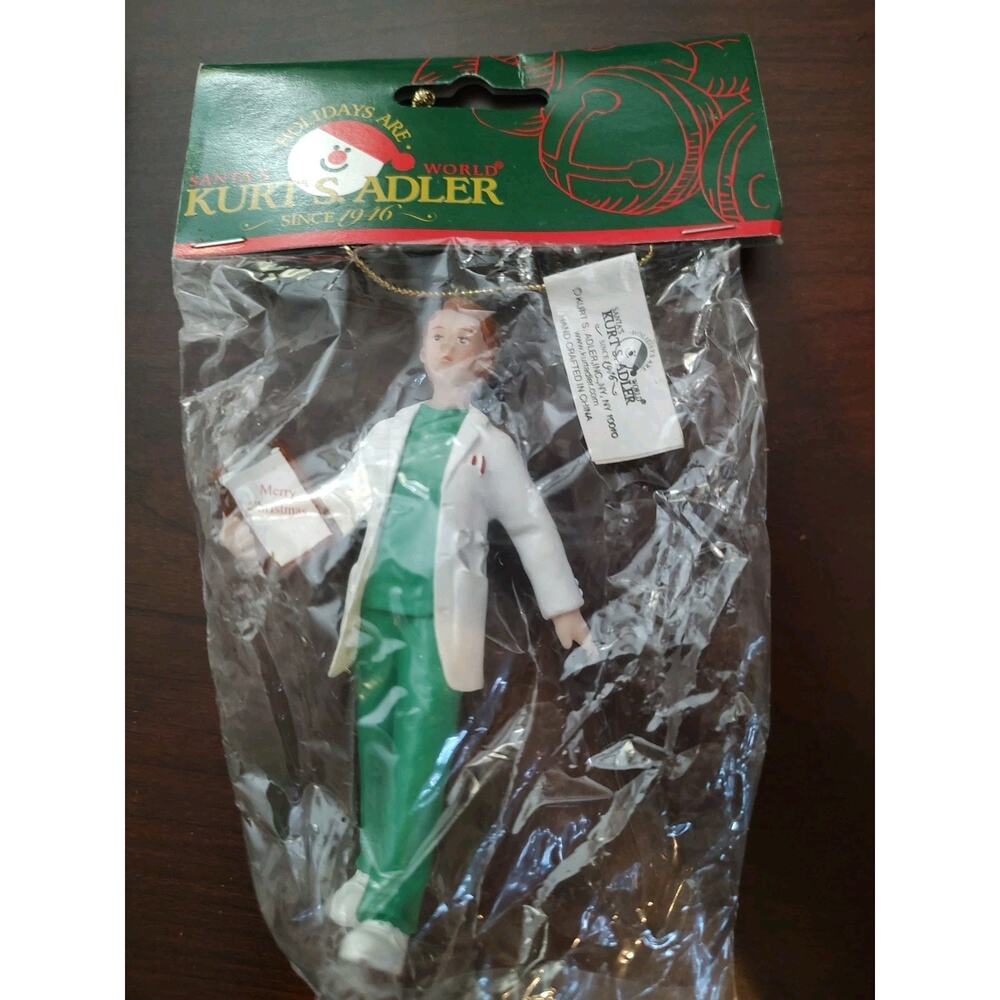 Kurt Adler Doctor Ornament Male Doctor with Chart 2453 69 New In Package